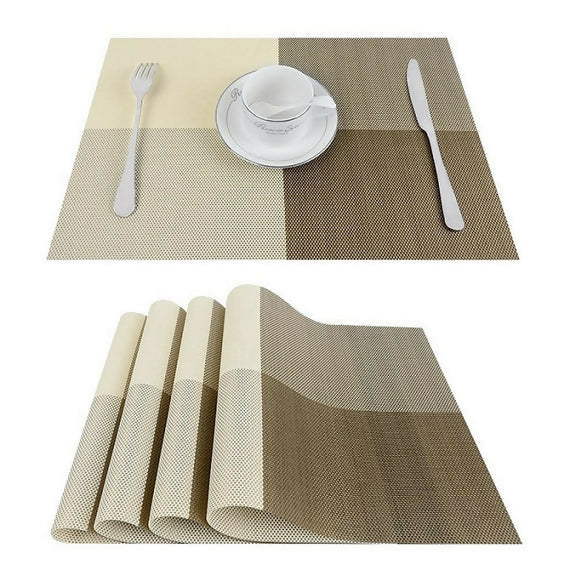 PVC-Table-Place-Mats-Beige-Check-Apricot-7425 (1)