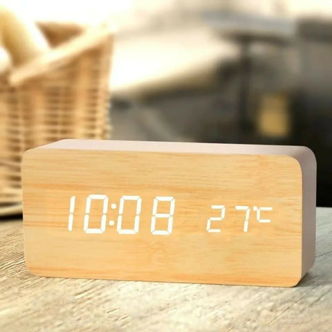 Wood-Style-Digital-Clock-SA2405-228-Beige-White-LED-Apricot-1031