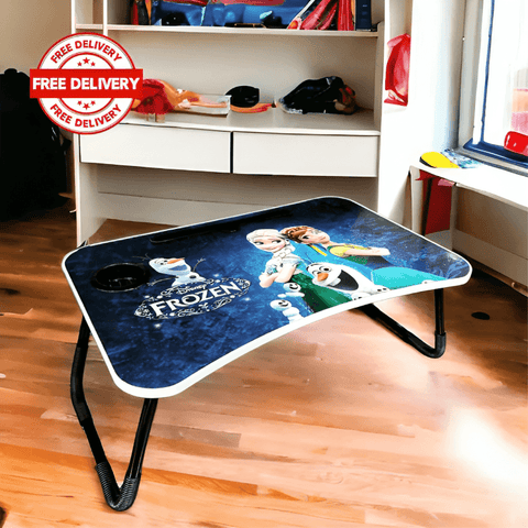 Characters Printed Laptop Table For Kids | Wood Portable Laptop Desk | Folding Home Laptop Desk For Bed & Sofa (FREE DELIVERY) - ValueBox