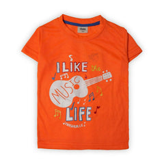 Orange "I Like Life" T-Shirt - ValueBox
