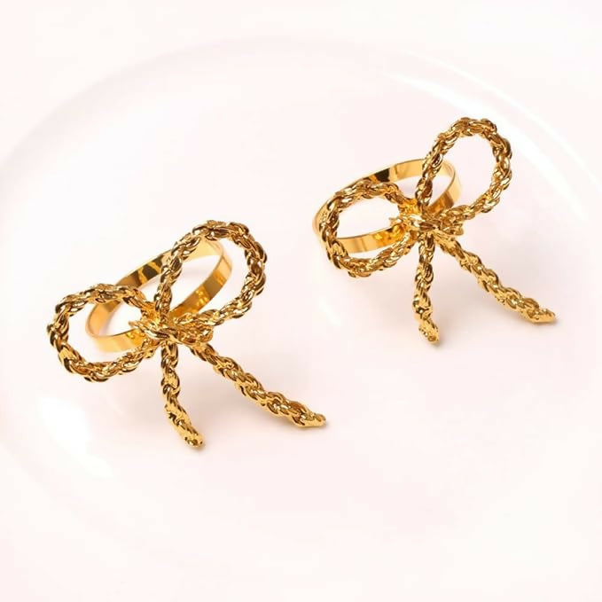 Napkin-Holder-Rings-Metal-Bow-Gold-Apricot-4805