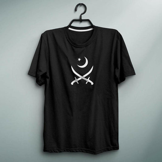 Khanani's PAK MILITARY LOGO BLACK TEE T-SHIRT - ValueBox