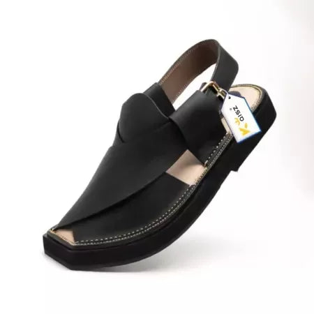 Black Matte Kaptaan Chappal  Peshawari Chappal