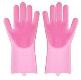 Magic Reusable Silicone Gloves with Wash Scrubber - ValueBox
