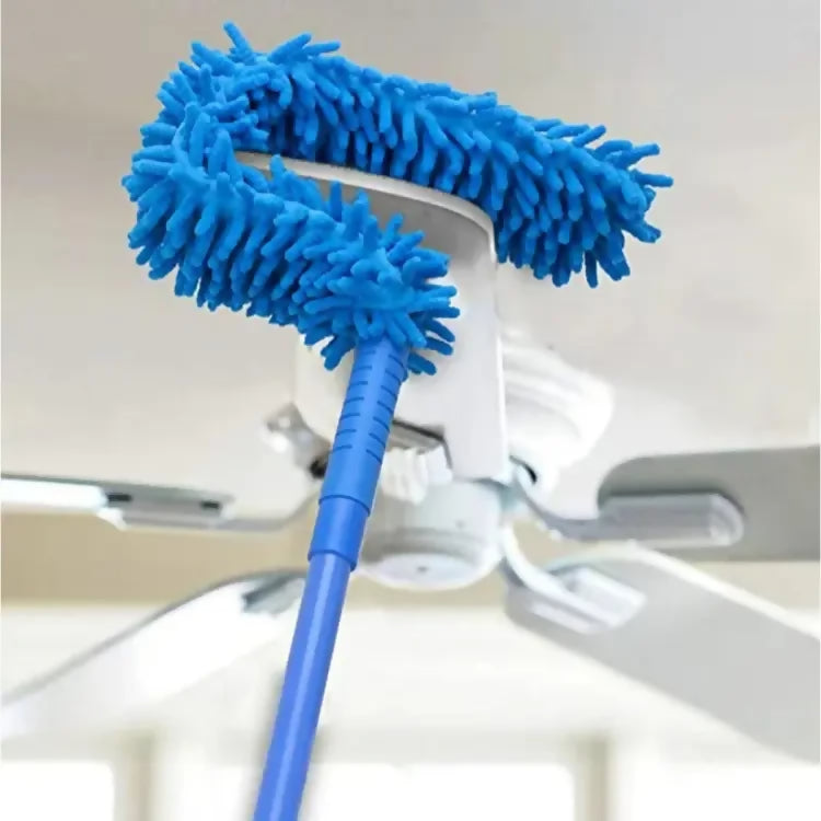 Flexible Micro Fiber Duster With Telescopic Stainless Steel Handle for Fan Cleaning Specially