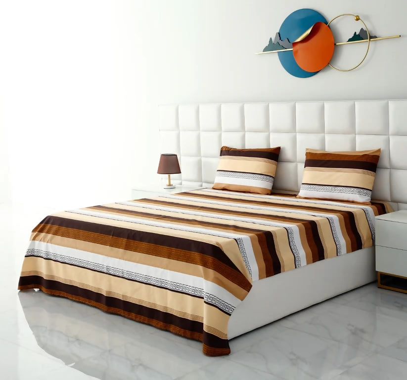 3-PCs-Double-Bed-Sheet-DB206-Apricot-8649