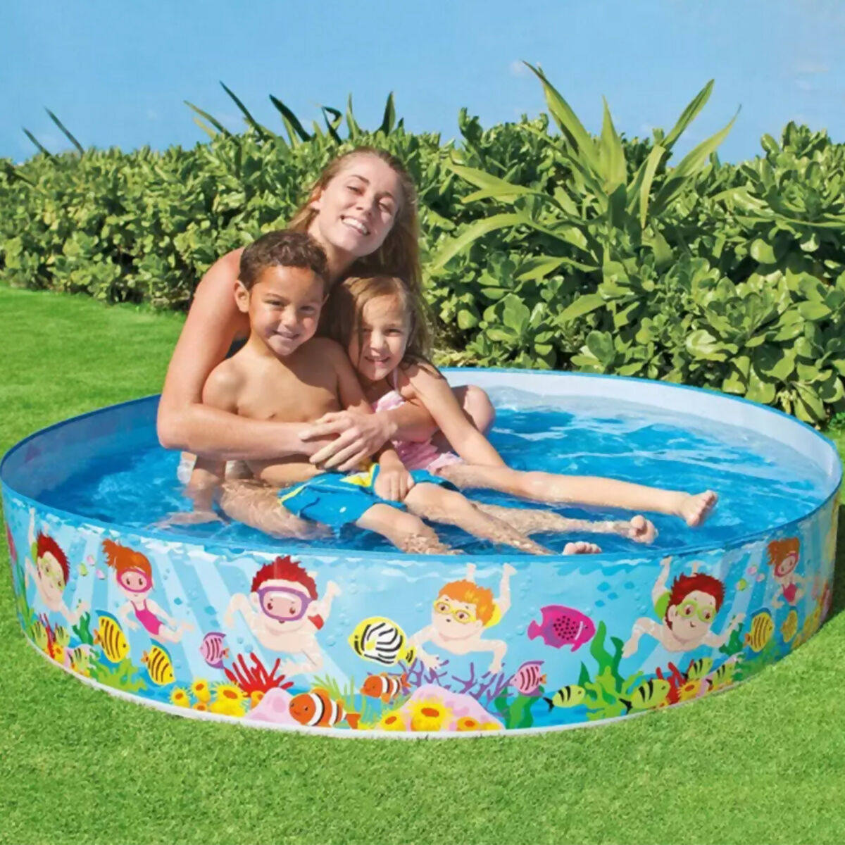 INTEX 58477 - Snapset Duckling Baby Pool For Kids Inflatable Kids Bath Tub For Children - 48 x 10 IN