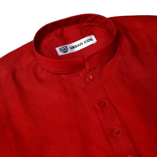 Boy's Red Kurta - ValueBox