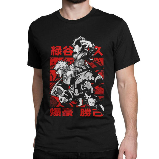 KHANANIS Boku No Hero Academia Manga T Shirt Crewneck half sleeves shirts for men - ValueBox
