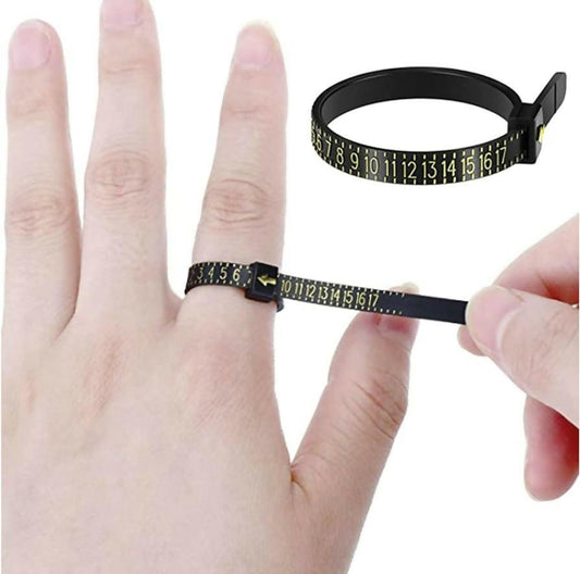 Ring Sizer Measuring Set Reusable Finger Belt Size - ValueBox