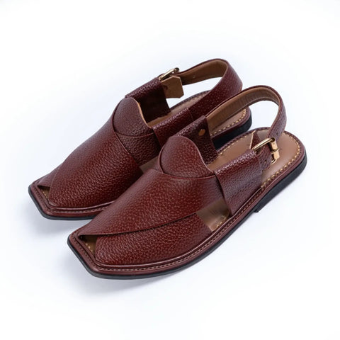 Peshawari-Chappals-–-Burgundy-4