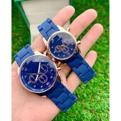 100% Imported Premium Quality Blue Couple Watch Men and Women New Design - ValueBox