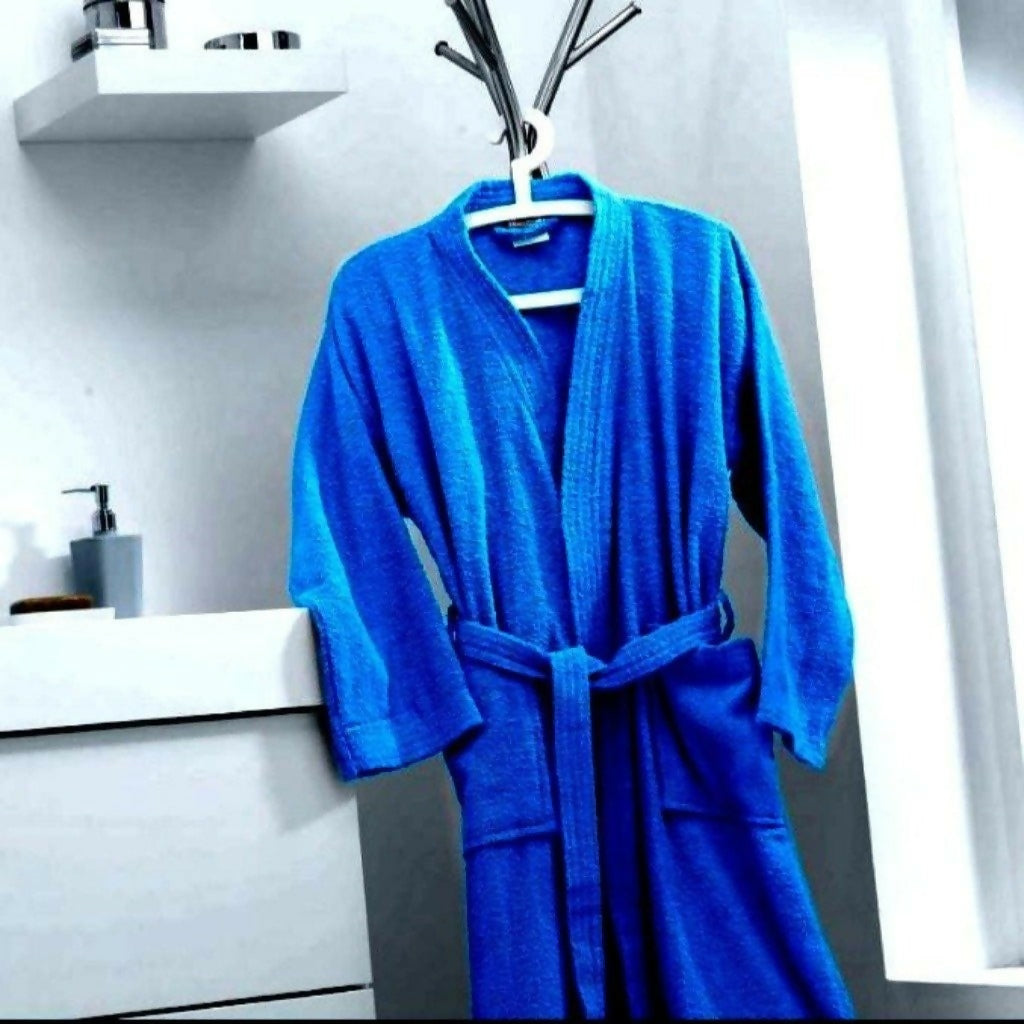 Cotton-Bathrobe-Royal-Blue-Apricot-3561