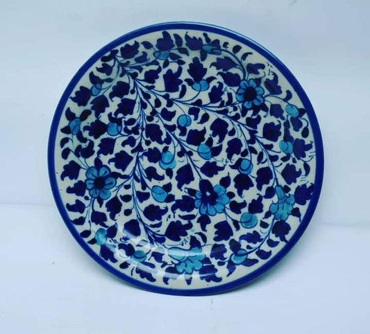 Round Dish-Blue pottery