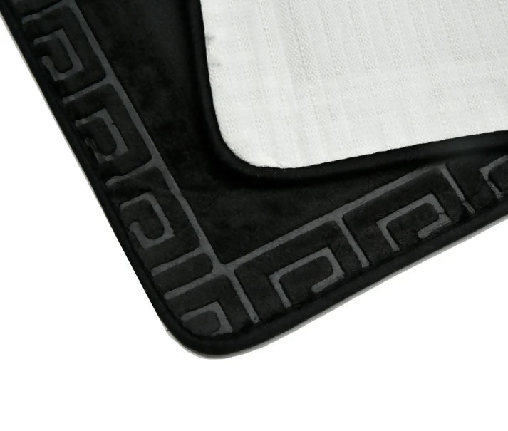 3-PCs-Anti-Skid-Commode-Mat-Set-Black-Versace-Apricot-8518