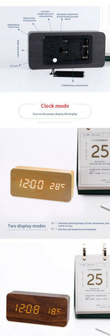 Wood-Style-Digital-Clock-SA2405-228-Beige-Red-LED-Apricot-2207