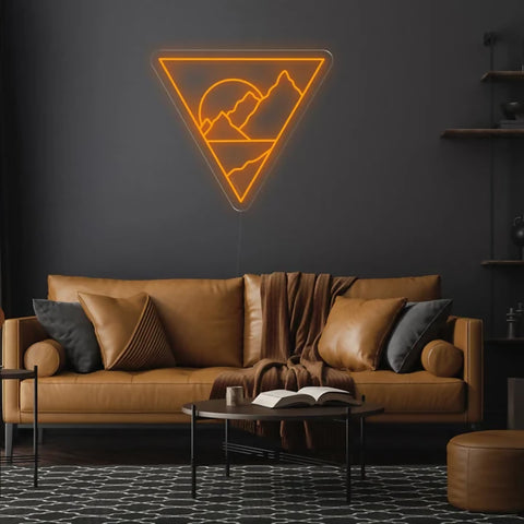 Mountain Sunset Neon Sign