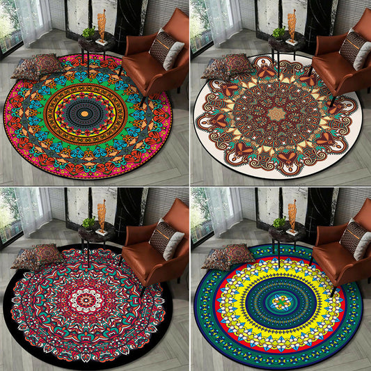 Living-Room-Rug-150-CM-Round-Oriental-Apricot-7240