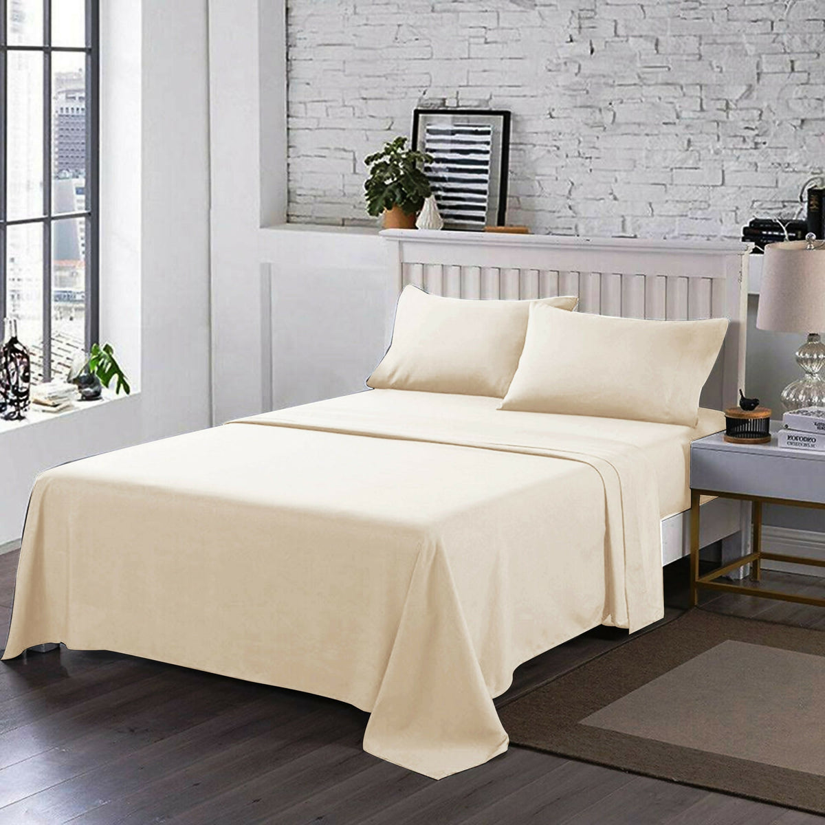 3-PCs-Double-Bed-Sheet-Dyed-Ivory-Apricot-1071