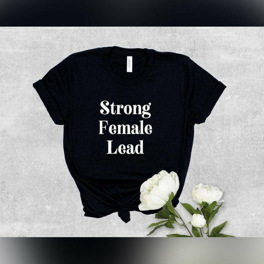 Khanani's Strong female lead printed black tshirts for women - ValueBox