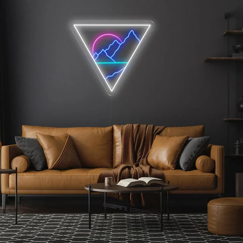 Mountain Sunset Neon Sign