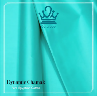 Light Turquoise / Light Zink Blue / Light Ferozi Dynamic Shine / Chamak / Pure Egyptian Cotton Satin / Cotton Sotton Men Suit / Shalwar Kameez / Kamiz Shalwar / Kurta Pajama Unstitched Fabric - ValueBox