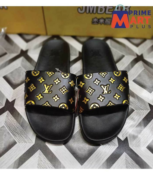 Louis Vuitton Padded Slide Black & Golden®