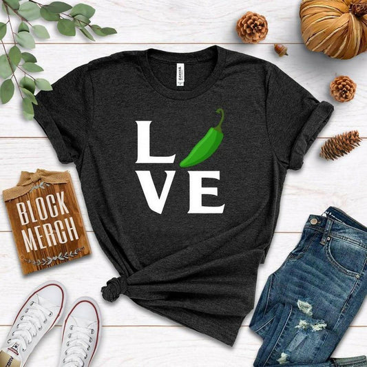 Jalapeño Love T Shirt Tank Top Jalapeño Lover - ValueBox