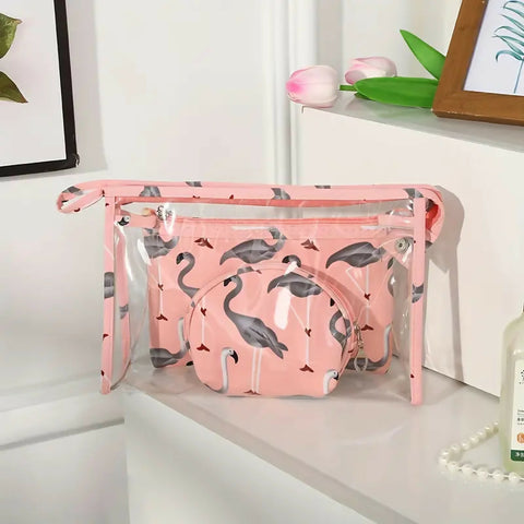 3Pcs-Waterproof-Portable-Makeup-Organizer-Bag-Flamingo-SA2405-112-Apricot-9890