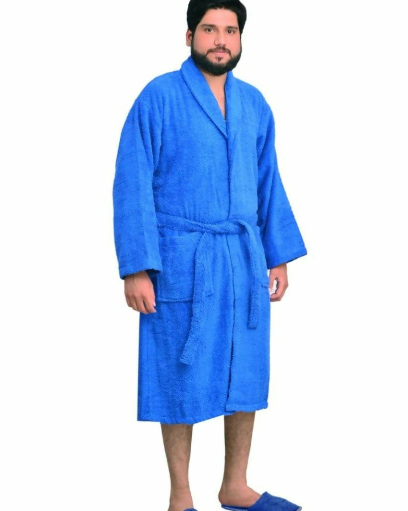 Cotton-Bathrobe-Royal-Blue-Apricot-8131