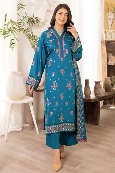 Flora F-23 : Unstitched Embroidered Viscose 3PC - ValueBox