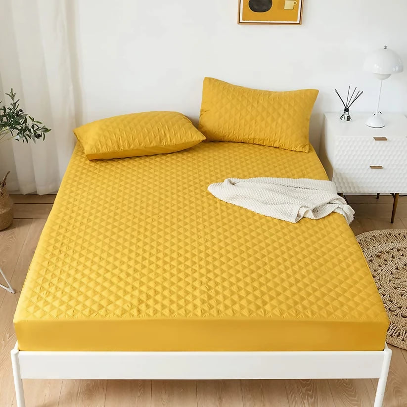 Quilted-Waterproof-Mattress-Protector-Mustard-Apricot-663