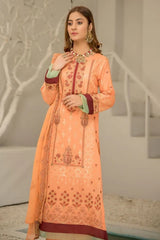 Qalb D-08 : Unstitched Embroidered Lawn 3pc - ValueBox