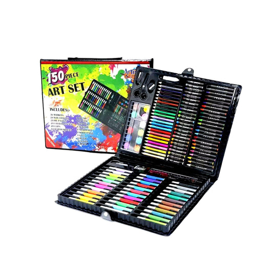 Colouring Kit, 150 Pcs Colour Box Set, Kids Colouring Kit, Multifunctional Colour Box, Best Coloring Set, Drawing Kit, Art Set for Kids, Painting Set for children, Pencils Crayons Markers Art Drawing Kits, Perfect Gift for Boys Girls - ValueBox
