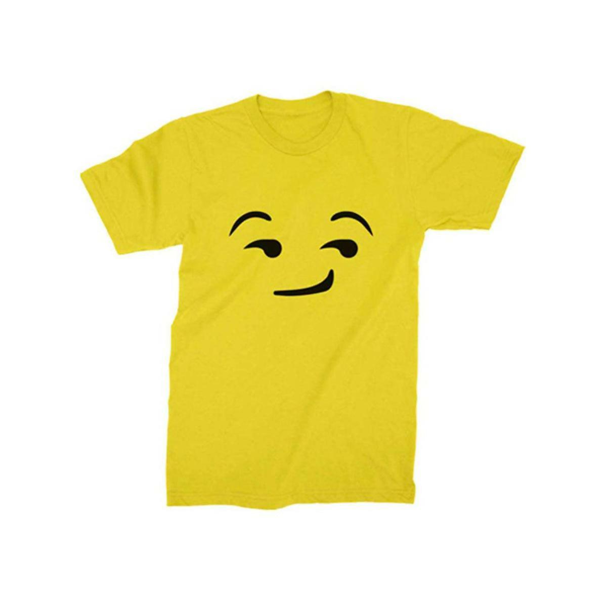 Khanani's Smirk Emoji pinted cotton t shirt for men - ValueBox