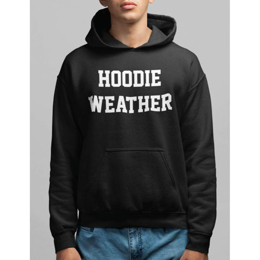 Khanani's Hoodie Weather pullover black hooded hoodies for winters - ValueBox