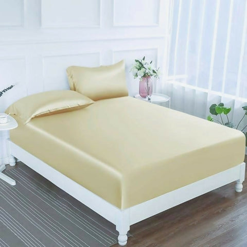 Silk Fitted Double Bedsheet Fbs11