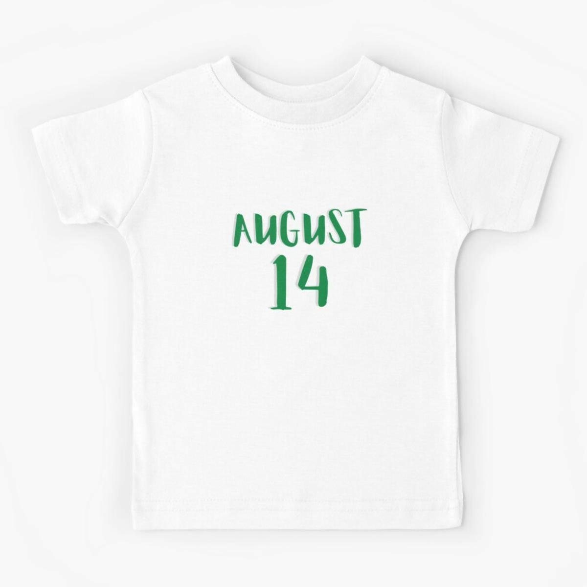 Khanani's 14 August Pakistan white independence day tshirt for kids - ValueBox