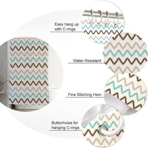 1-PC-Waterproof-Shower-Curtain-Chevron-Apricot-1709