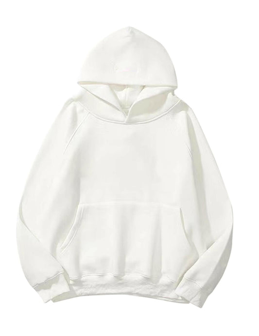 Khanani's Plain Basic Pullover Hoodie for Winter - Fleece Hooded Hoodies for Men and Women - ValueBox