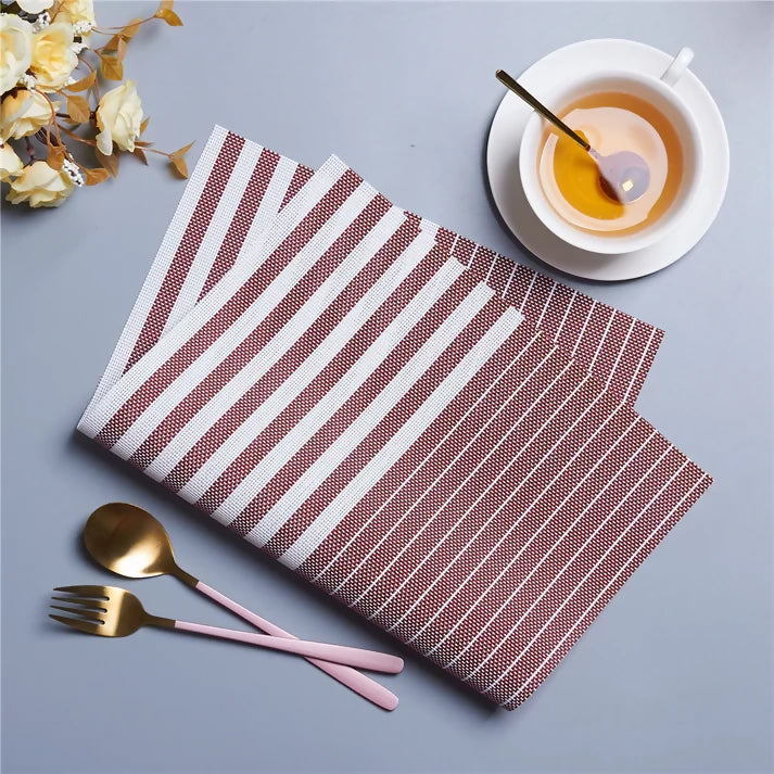 PVC-Table-Place-Mats-Red-Lines-Apricot-5254