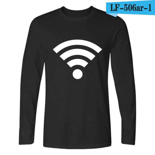 Khanani's WiFi funny t-shirt long sleeve tees for men - ValueBox