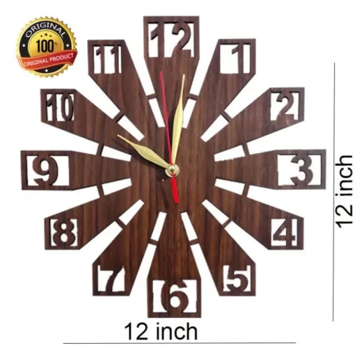 AKW latest wall clock design Wall Clock 3D Wooden