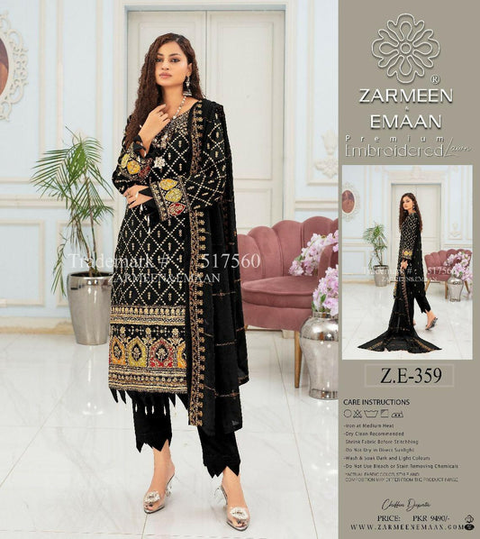 3 piece Embroidered Lawn collection 2024