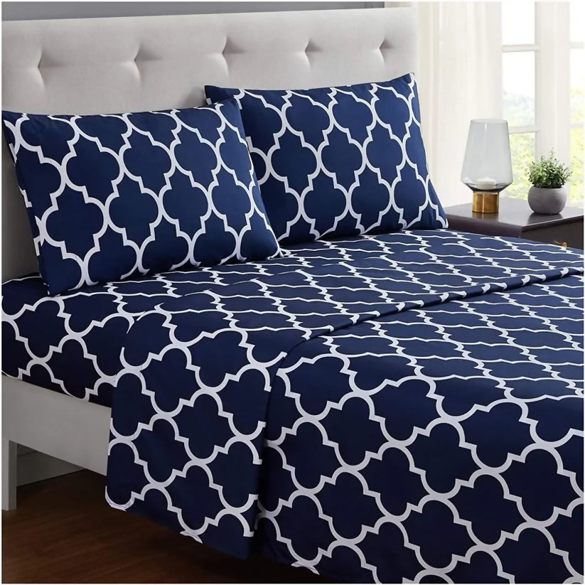 3-PCs-Double-Bed-Sheet-Blue-Geometric-Apricot-2750