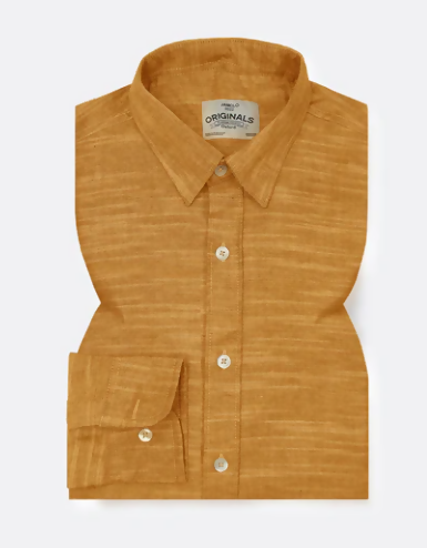 Clay Brown Slub Oxford Shirt