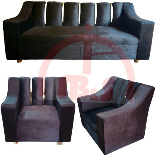 Premium Sofa Set 5 Seater Enhance Your Room Look Luxurious Velvet Crown Sofa - ValueBox