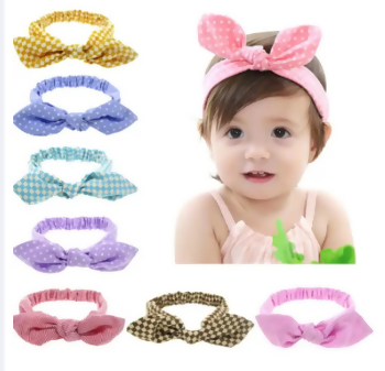 3 Pcs Hair Bandage Tie Band Headband Bow Turban Children Newborn Kids Baby Girl Accessories Bowknot Rabbit Ear Headwear