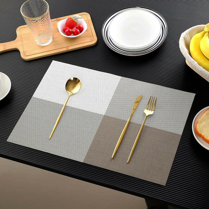 PVC-Table-Place-Mats-Beige-Check-Apricot-3637