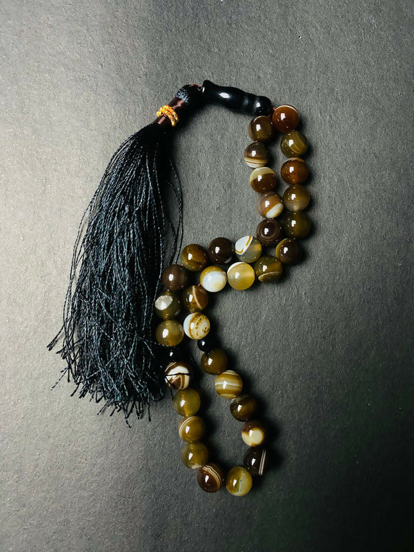 100% Brown Aqeeq(33 beads tasbih)